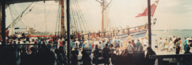 Photograph - Panorama of Replica Endeavour berthed at Station Pier, Pat Grainger, Dec 1995