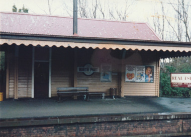 Photograph - North Port railway station, day of last train from Port Melbourne, Joan Curtis, c. 1991