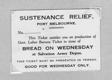462 - Sustenance relief Labour Bureau ticket