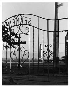 Photograph - Iron gates to Missions to Seamen, Port Melbourne, Alison Kelly, 1990