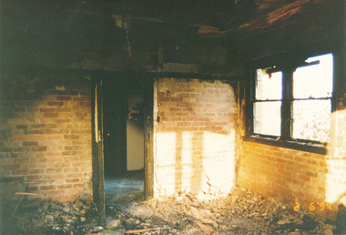 Photograph - Exterior of Chaplain's quarters, Missions to Seamen, Port Melbourne, after fire, National Trust of Victoria, 1994