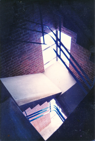 Photograph - Interior tower stairwell, Missions to Seamen, Port Melbourne, Pat Grainger, 1988