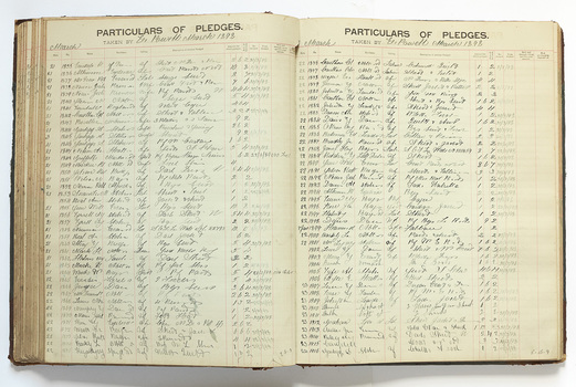 481 - Particulars of Pledges, Johnny Allsorts, Pawn shop