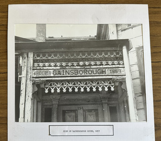 Photograph - Sign, Gainsborough House, Station Street, Port Melbourne, Sign on Gainsborough House,1857, 1950s - 1970s