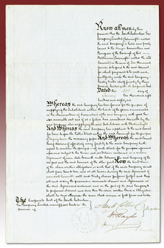 Full view of a handwritten contract.