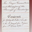 Folded handwritten contract.