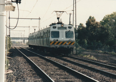 Photograph - Last electric train to Port Melbourne, Glen Stuart, 10 Oct 1987
