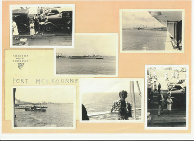 Photograph - Photographs (copies), Locations on a cruise, including Station Pier, Port Melbourne, 1939