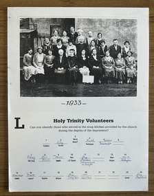 Photograph - Soup kitchen volunteers, Holy Trinity Anglican Church, Port Melbourne, 1933