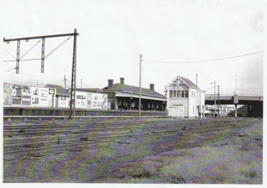 Photograph - Port Melbourne Station from railway yards