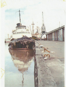 Photograph - Tug, Howard Smith at No 4 North Wharf, c. 1960