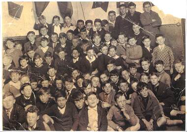 Photograph - Port Melbourne Settlement boys, possibly at Excelsior Hall, 1930s