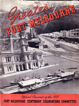 Cover of a booklet with a collage of Port Melbourne scenes.