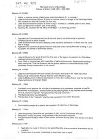 Book, Municipal Council of Sandridge - Notices of Motion, 1860 - 1877