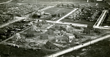 1095.04 - Aerial photograph of the Dunstan Estate during construction, 1936