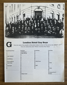 Photograph - Group of people outside London Hotel, Port Melbourne, c 1941