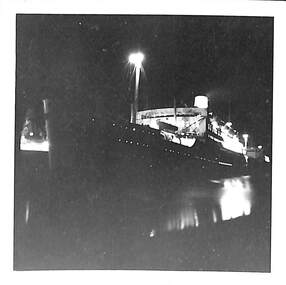 Photograph - Ships at Station Pier, Port Melbourne, Strathnaver and Strathaird (west side), Glen Stuart, 1950s