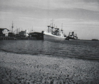 Photograph - Nairana in the Bay at night, Port Melbourne, Glen Stuart, 1950s