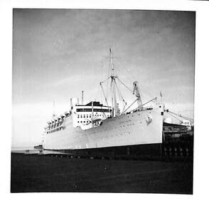Photograph - Ships at Station Pier, Port Melbourne, Strathaird (inner east), and Fairsea (inner west), Glen Stuart, 1950s