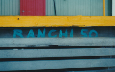 Photograph - Graffiti, names of visiting ships, Station Pier, Port Melbourne, Glen Stuart, 2001