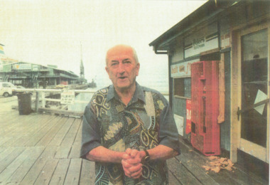 Photograph - Kiosk owner, Ted Rohan, Emerlad Hill Times, Apr 1996