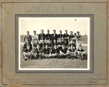 Photograph - Garden City Football Club, Premiers, 1937