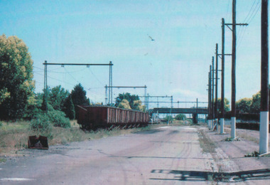 Photograph - Railway sidings on Evans Street, Port Melbourne, Glen Stuart, 1987