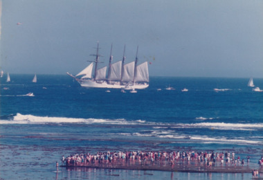Photograph - Juan Sebastian de Elcano, Tall ships Bicentenary re-enactment, 1988