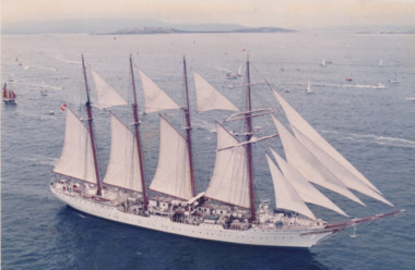 Photograph - Juan Sebastian de Elcano, Tall ships Bicentenary re-enactment, 1988