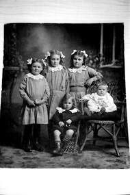Photograph - Martha, Jessie, Gladys, Claude (seated) and Alice Butcher, c. 1910