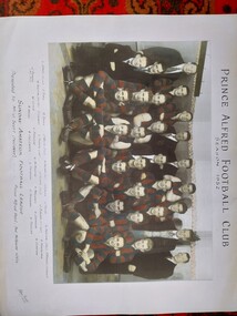 Photograph - Prince Alfred Football Club, Port Melbourne, Allan Farrow, 1952