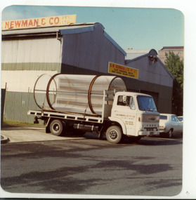 2222 - S W Newman & Co truck outside factory in Dow St, Port Melbourne