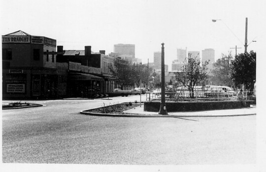 2234 - Bay Street and Faram Brothers from south of Raglan Street c. 1980