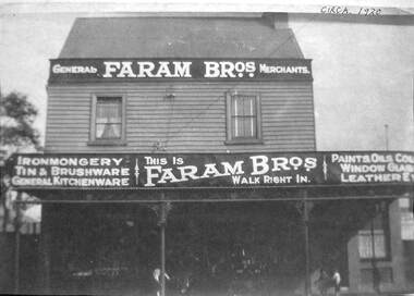 Photograph - Faram Bros, Bay Street, Port Melbourne, 1920