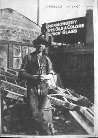 Photograph - A Bracks in yard, Faram Bros, Bay Street, Port Melbourne, 1920