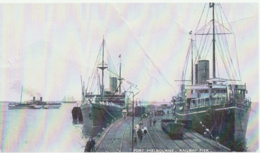 Photograph - Railway Pier, Port Melbourne, 1910 - 1912