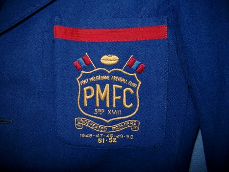 2549 - Port Melbourne Football Club 3rd XVIII 1950s blazer pocket