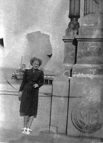 Photograph - Violet Jean Barnett, corner Bay and Little Bay Streets, Port Melbourne and Pat Briggs, Centenary Bridge, Port Melbourne, 1940s