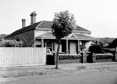 Photograph - Ron Joosten and his sisters, Vera and Yvonne at their home, 175 Clark Street, Port Melbourne, 1956