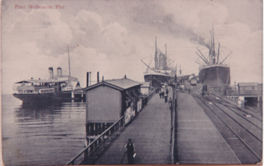 Photograph - Railway Pier, Port Melbourne, prior to WWI, 1900s