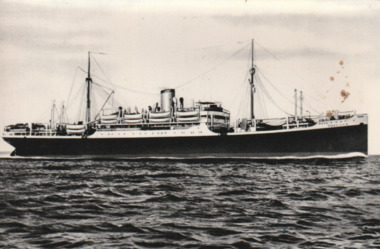 Postcard - Toscana, Immigrant ship, 1950s