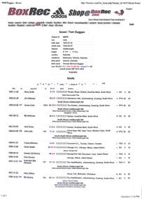 Document - Boxing record, Tom Duggan, 2000