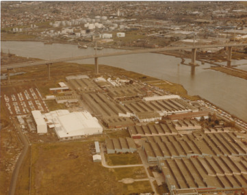 Photograph - Aerial view of West Gate Bridge under construction, c1979