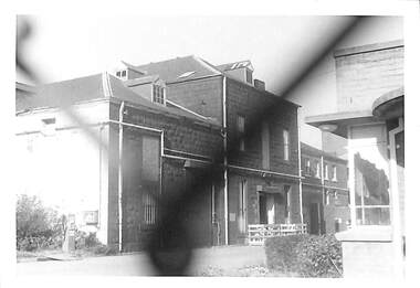 Photograph - Harper's Buildings, Port Melbourne, Janet and Allen Walsh, Janet and Allen Walsh, Harpers building Beach St, 1973