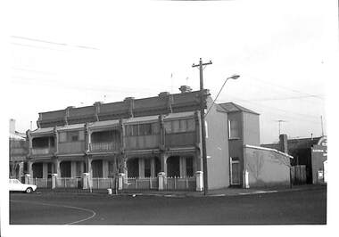 Photograph - Terrace Houses, 427-435 Bay Street, Port Melbourne, Janet and Allen Walsh, 1973