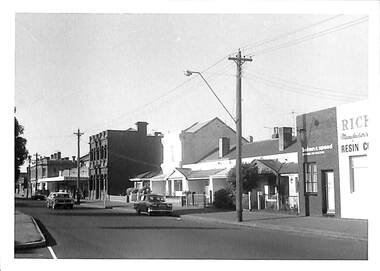 Photograph - 324-364 Bay Street, east side from Behan & Speed to Spring Street corner, Port Melbourne, Janet and Allen Walsh, 1973