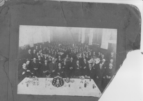 3795 - Presentation of cricket tropy and medals/badges, possibly AOF Cricket Premiers 1926-27