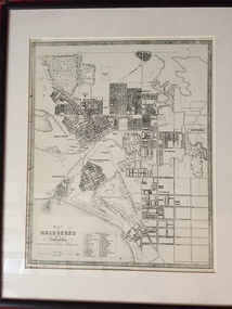 3858 - Plan of Melbourne and its suburbs, 1855