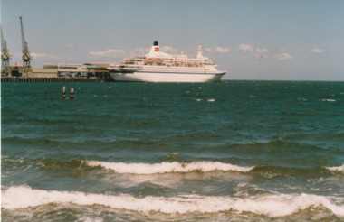 Photograph - Various cruise ships at Station Pier, Port Melbourne. Royal Viking Sea, Ron Laing, 1986 - 1999