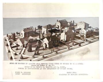 Photograph - Dunstan Estate during construction, Port Melbourne, Department of Public Works, 1936